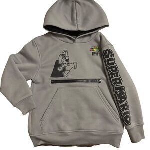 Nintendo Super Mario Kids Gray Hoodie